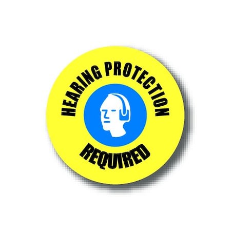 Ergomat 16in CIRCLE SIGNS - HEARING PROTECTION REQUIRED DSV-SIGN 256 #3065 -UEN
